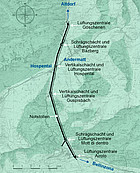 Gotthard Strassentunnel Übersichtsplan
